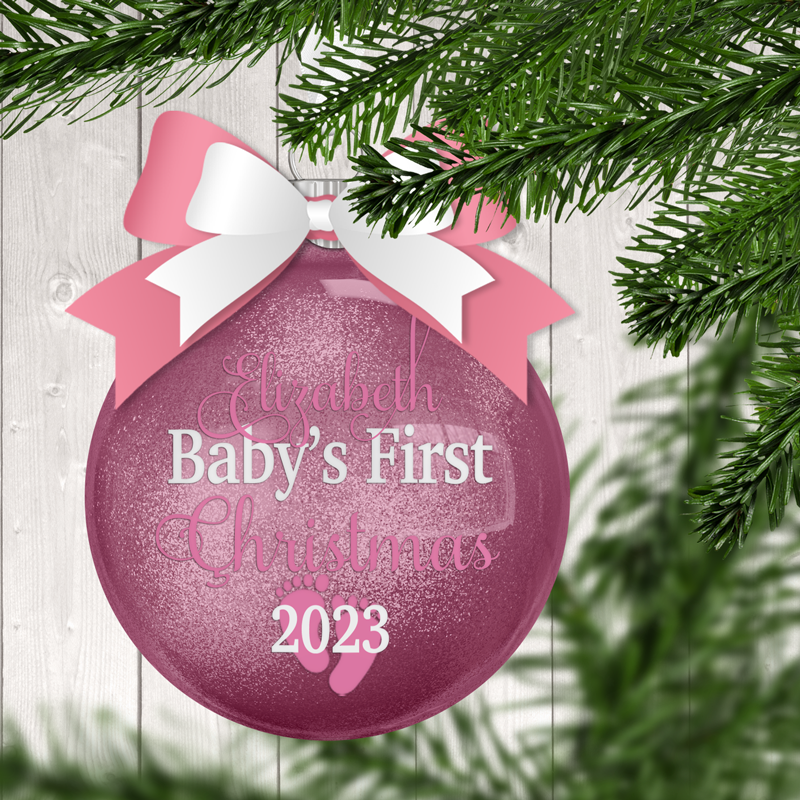 Baby girl christmas sales ornament